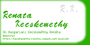renata kecskemethy business card